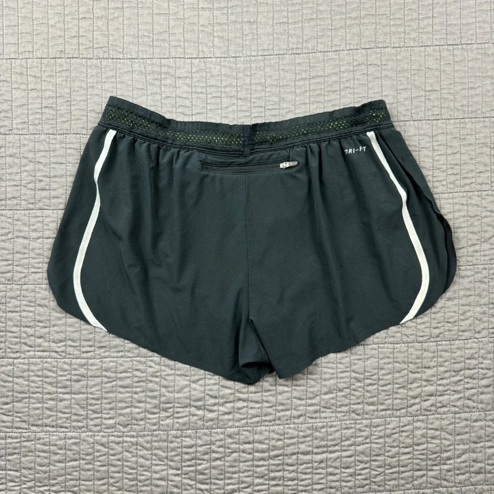Nike Dri-FIT Womens Small Running Shorts Black Zipper Pocket Athletic Active